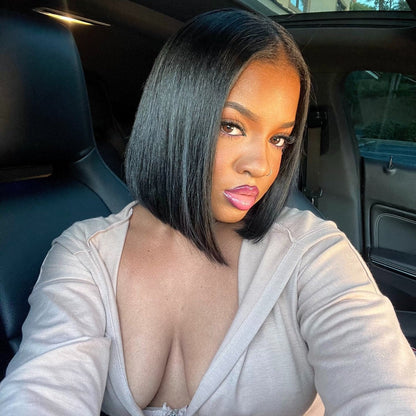 12A Bone Hair 4x4 Lace Bob Wigs Short Straight 100% Human Virgin Hair Wigs