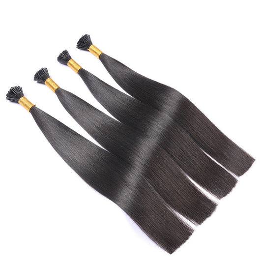 Straight Fusion I-Tip Remy Human Hair Extensions – Keratin Bonded