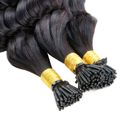 Wavy Fusion I-Tip Remy Human Hair Extensions
