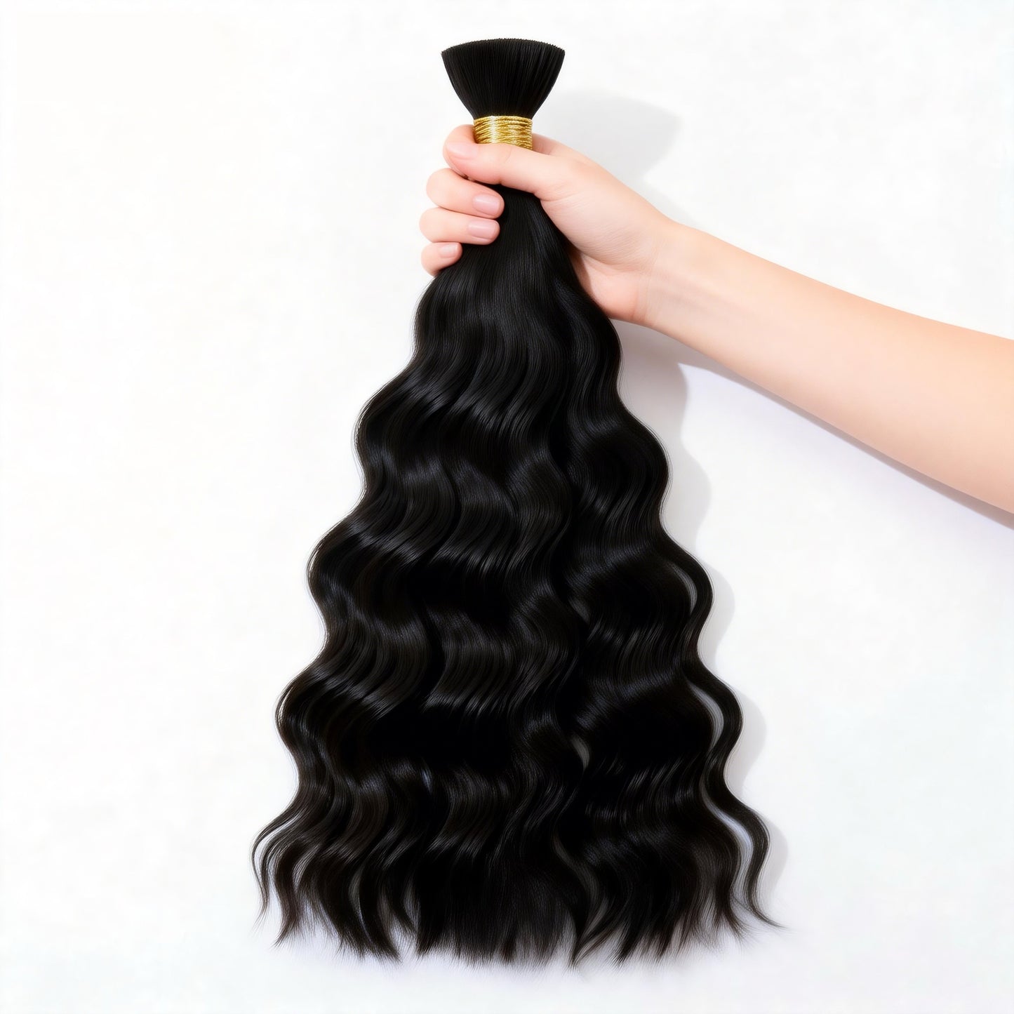 Wavy Virgin Remy Bulk Human Hair for Wigs & Braids