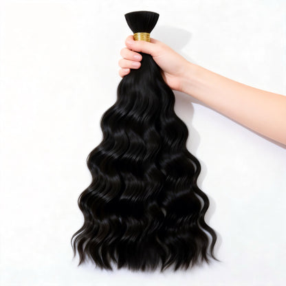 Wavy Virgin Remy Bulk Human Hair for Wigs & Braids