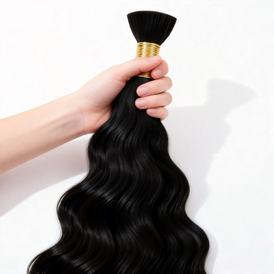 Wavy Virgin Remy Bulk Human Hair for Wigs & Braids