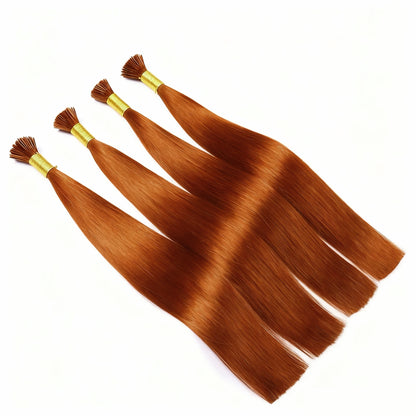 Straight Fusion I-Tip Remy Human Hair Extensions – Keratin Bonded