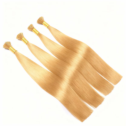 Straight Fusion I-Tip Remy Human Hair Extensions – Keratin Bonded