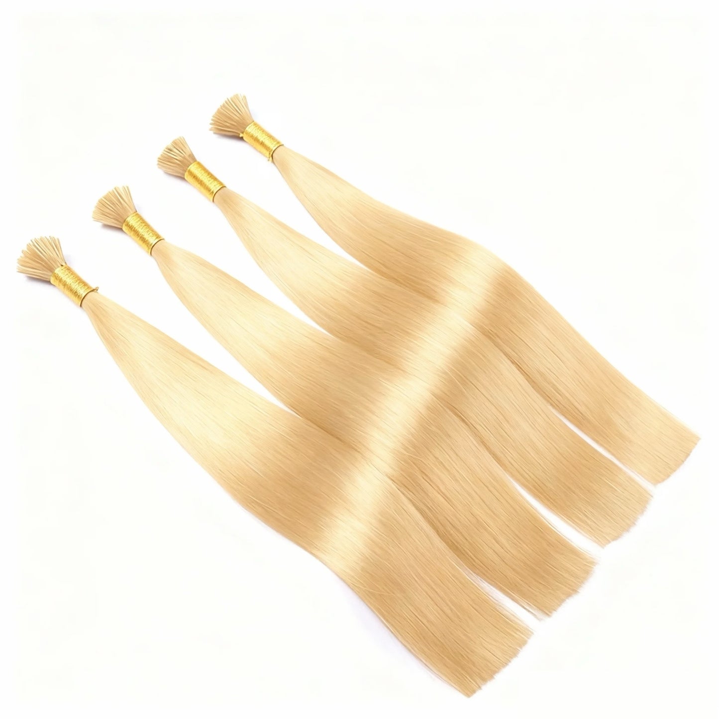 Straight Fusion I-Tip Remy Human Hair Extensions – Keratin Bonded