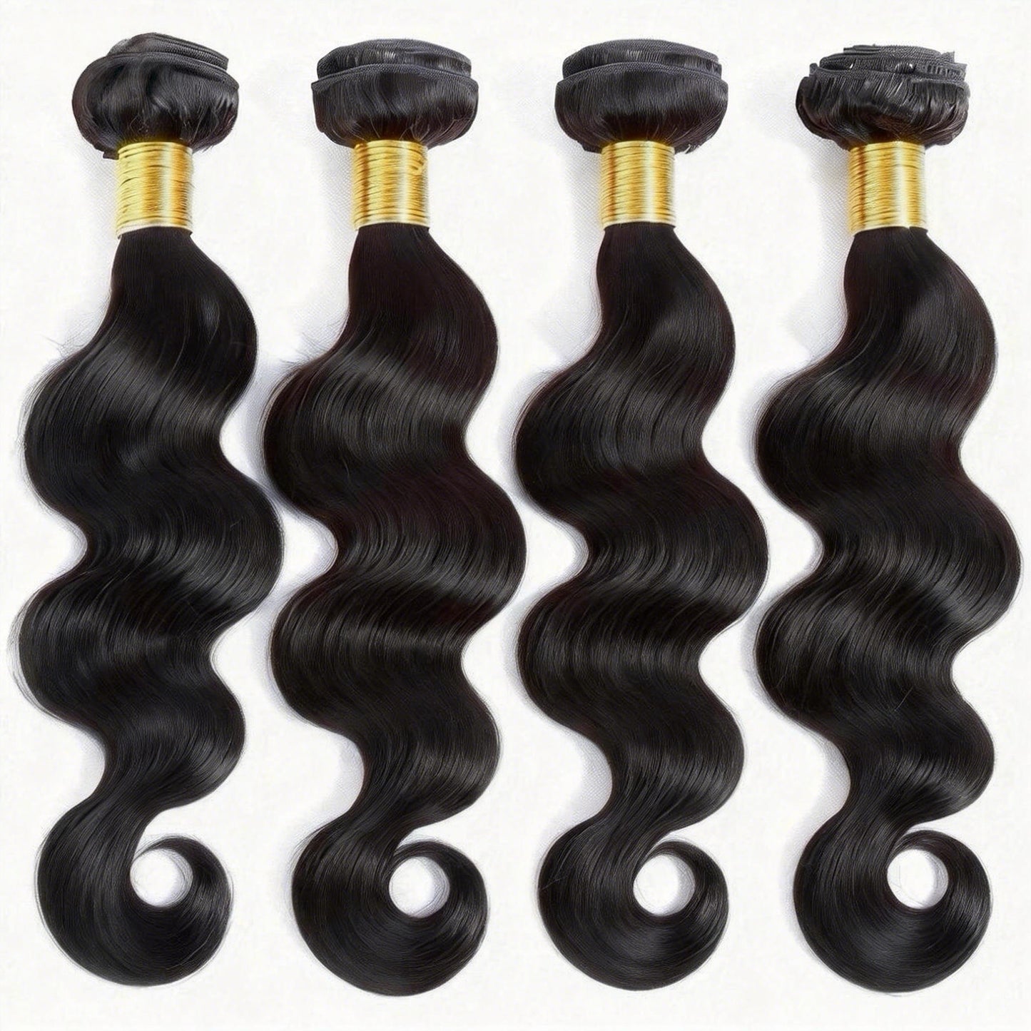 Raw Hair Body Wave 4 Bundles Virgin Human Hair Weave with Lace Closure