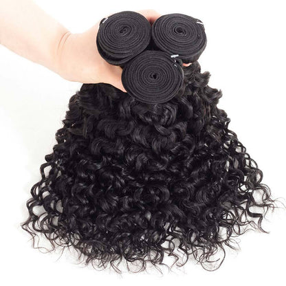 Curly Hair Extensions 3 Bundles Deals QT Virgin Human Hair Weave