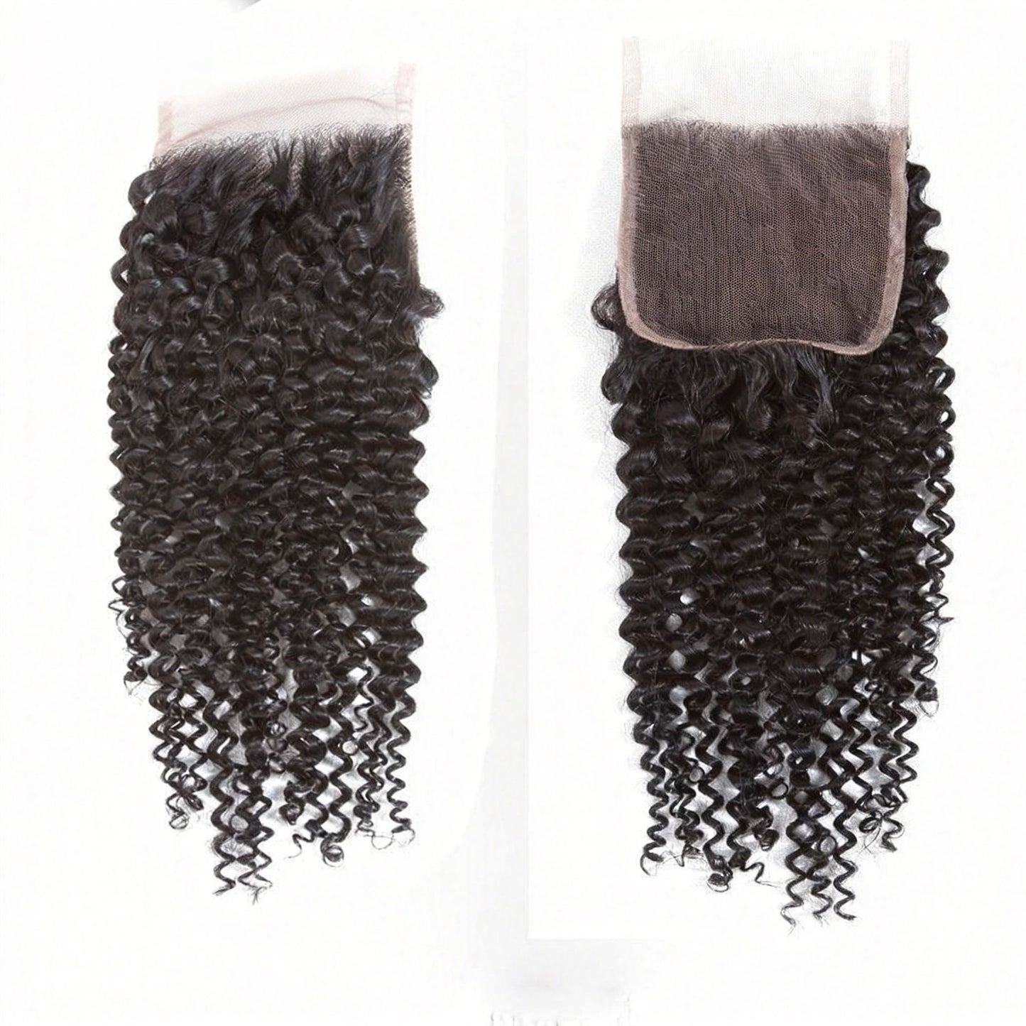 Curly Virgin Hair Weave 4 Bundles with 4X4 Lace Closure Human Hair