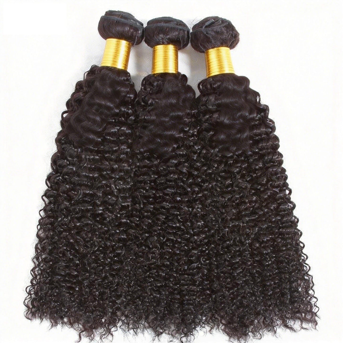Curly Hair Extensions 3 Bundles Deals QT Virgin Human Hair Weave