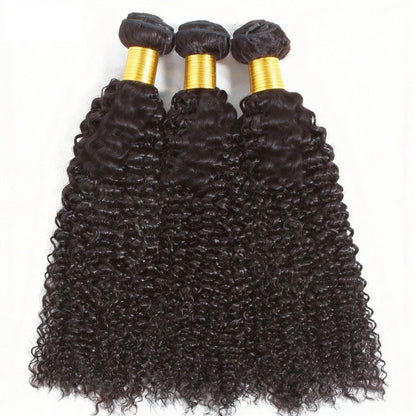 Curly Hair Extensions 3 Bundles Deals QT Virgin Human Hair Weave