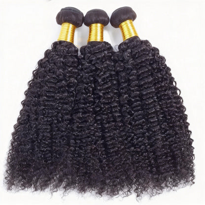 4 Bundles Curly with Lace Frontal 100% Unprocessed Virgin Human Hair