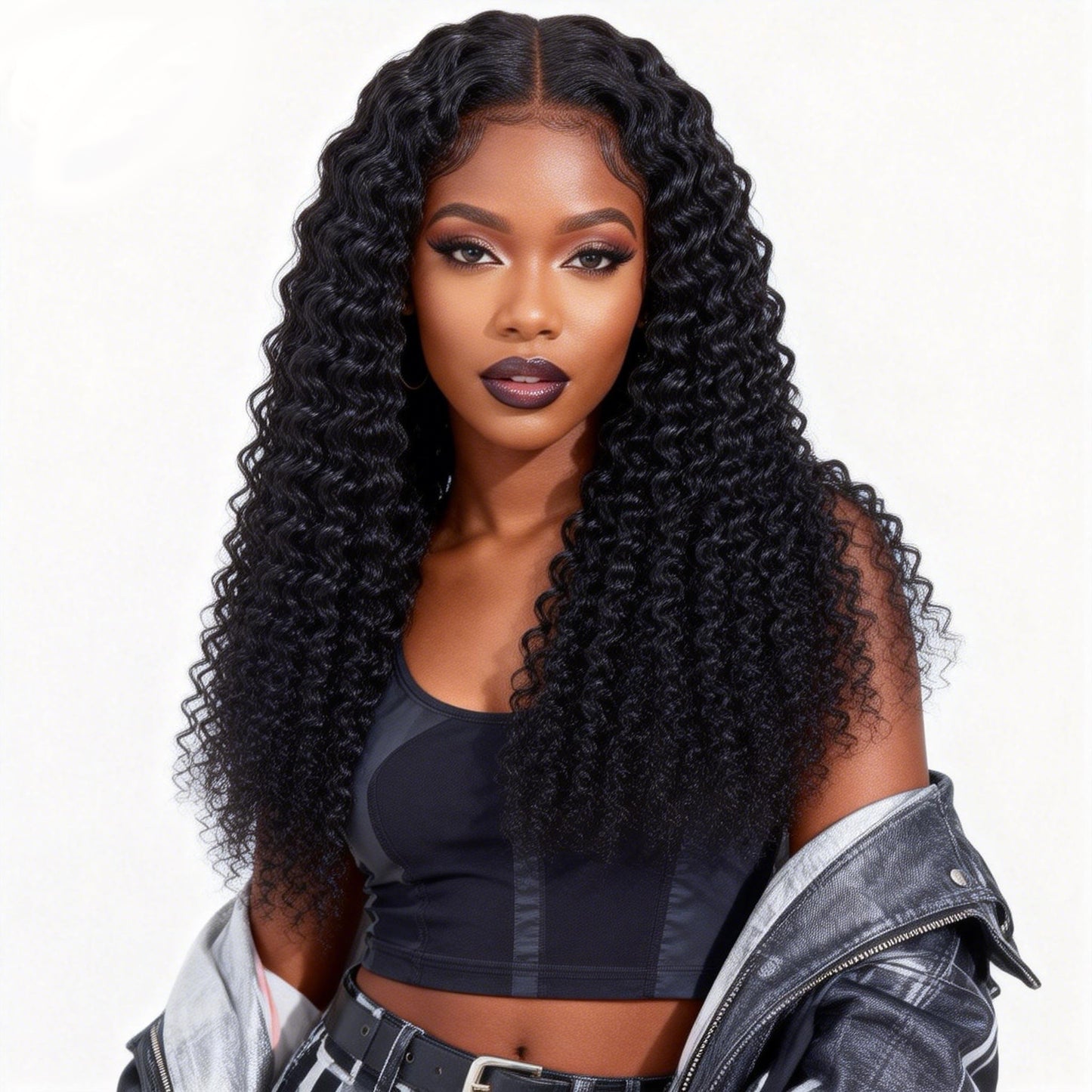 Curly Virgin Hair Weave 4 Bundles with 4X4 Lace Closure Human Hair