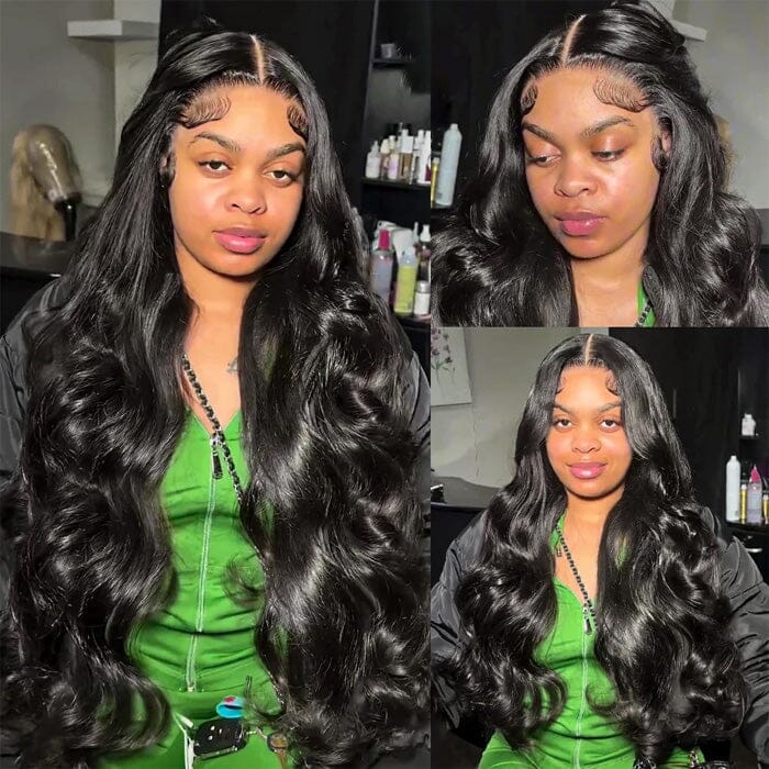 Indian Body Wave Virgin Human Hair 3 Bundles with 4x4 Lace Closure