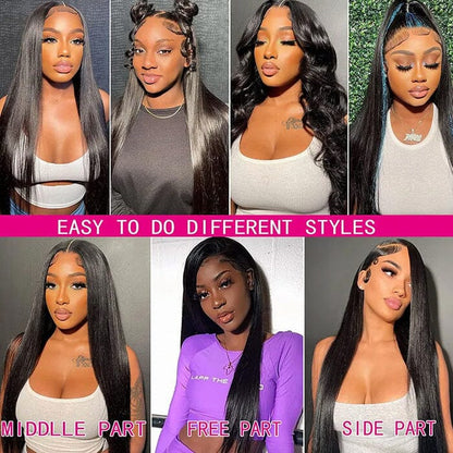 Indian Straight Raw Virgin Human Hair 4 Bundles with 4*4 Lace Closure Pre Plucked