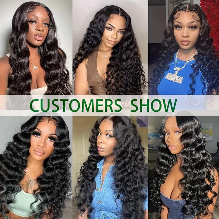 Loose Deep Wave Bundles with Closure Malaysian Virgin Human Hair Extensions