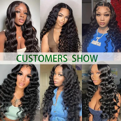 Loose Deep Wave Bundles with Closure Malaysian Virgin Human Hair Extensions