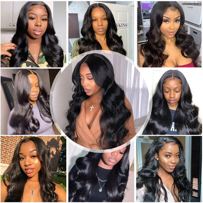 Body Wave Raw Virgin Human Hair Weave Extensions 3 Bundles a Lot for Women