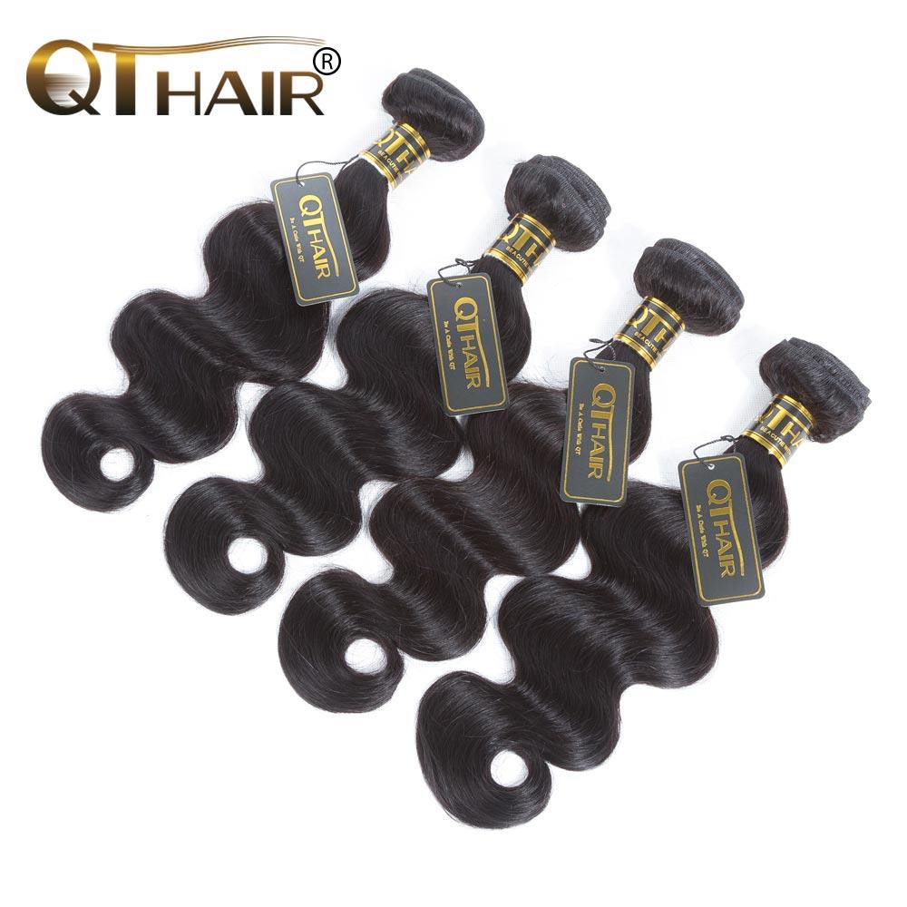 Malaysian Body Wave Hair Weave Bundles 100% Virgin Human Hair 4 Bundles Deals