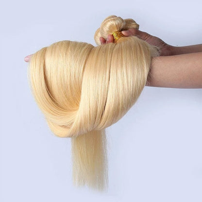 QT 14A Grade Brazilian Straight Hair Bundles #613 Blonde Virgin Human Hair Weave