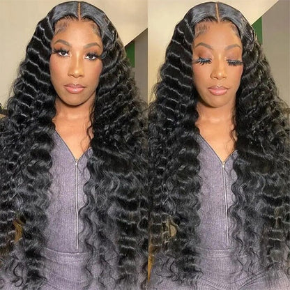 Loose Deep Wave 3 Bundles with Lace Frontal Virgin Human Hair Extensions