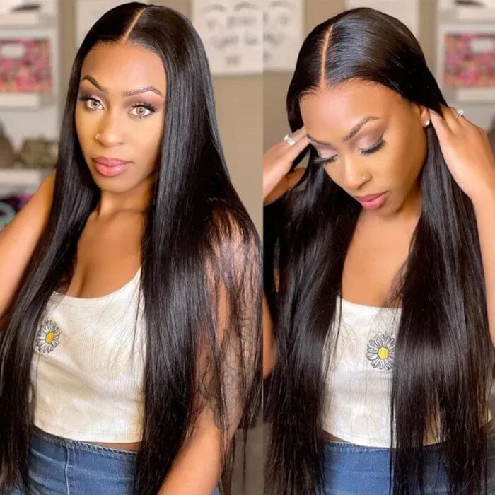 Malaysian Silky Straight Virgin Human Hair Weave 3 Bundles Deals Natural Color