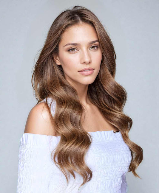 Wavy Colored Hair Machine Weft