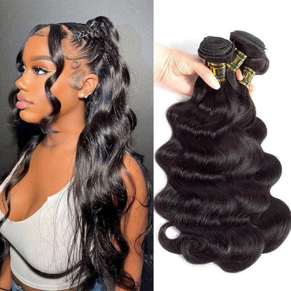 Body Wave Raw Virgin Human Hair Weave Extensions 3 Bundles a Lot for Women