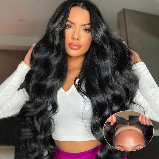 Wear and Go 8x5 Lace Closure Glueless Wigs Human Hair Pre Cut Body Wave Lace Front Wigs