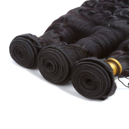 Loose Deep Wave Best Hair extensions 3 Bundles With Frontal