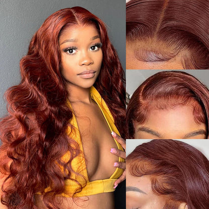 Reddish Brown Lace Front Wigs Human Hair 13x4 Body Wave Wigs Human Hair Wig