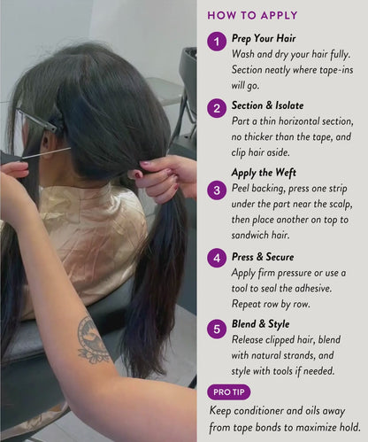 Curly Seamless Tape-In Weft