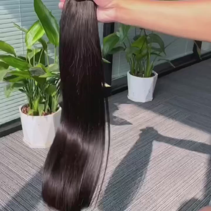 4 Bundles Hair 14A Straight Hair Human Hair Bundles 100% Unprocessed Brazilian Virgin Human Hair Straight Weave