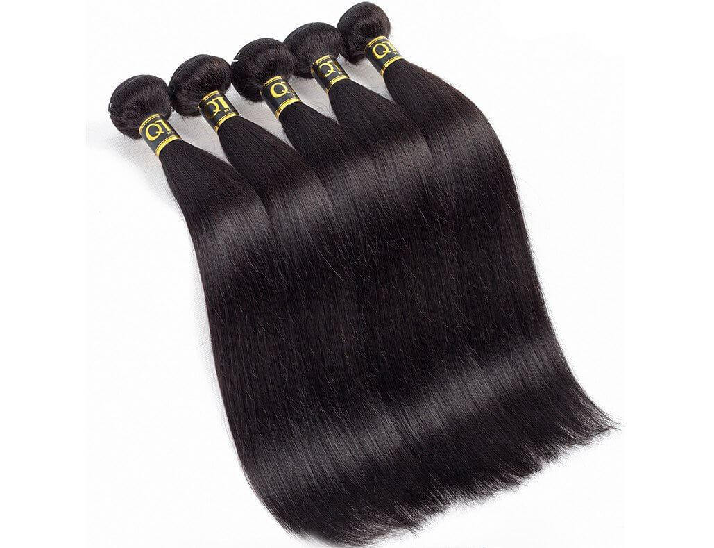 14A Straight Human Hair Bundles Natural Black Color Unprocessed Virgin Human Hair